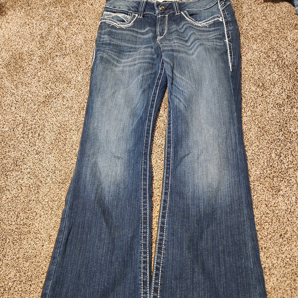 Nwt Ariat Midrise Boot Jeans, Embroidered, Womens 28s